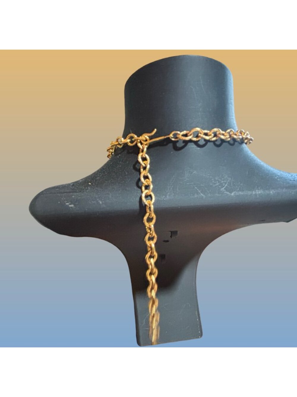 Gold Tone Green Eye Owl Pendant Necklace Long Chain Boho Hippie 1970s Statement - Picture 5 of 9